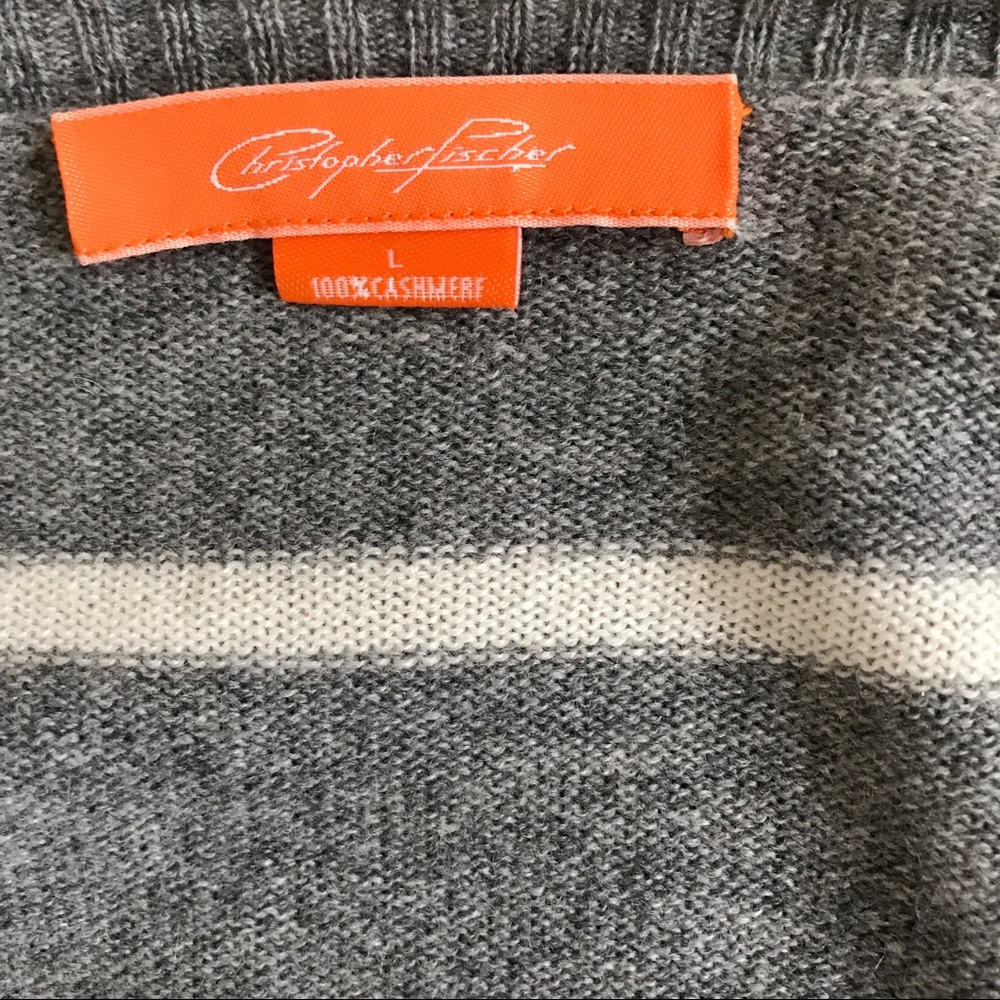 NWOT Christopher Fischer cashmere stripe cardigan - Picture 6 of 8